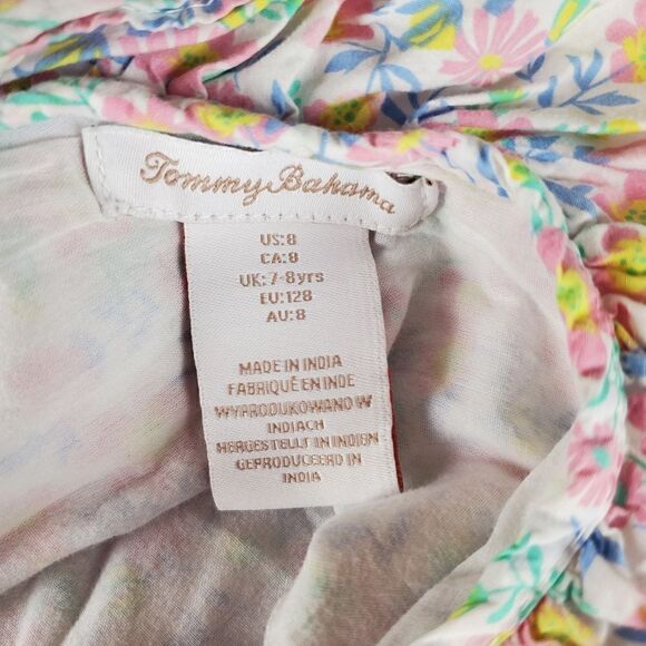 Tommy Bahama Floral Petticoat Bow In Back Dress Size 8 - Picture 9 of 9
